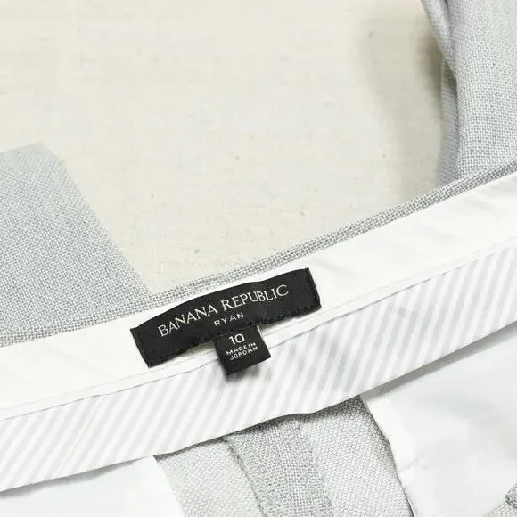 Banana Republic Women's Dress Pants Skinny Polyester Gray Size 10 Ryan Zip Solid - Picture 7 of 8